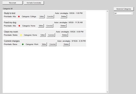 Screenshot of To-do App - Desktop Task Manager