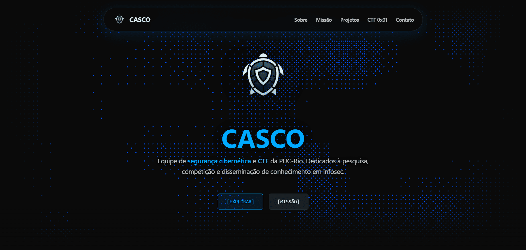 Screenshot of CASCO's Website