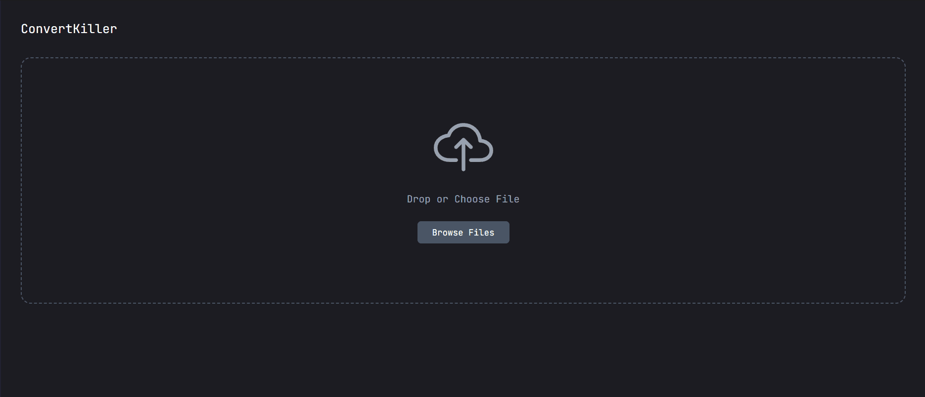 Screenshot of ConvertKiller - File Conversion & Compression Tool